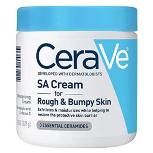CeraVe Moisturizing Cream with Salicylic Acid | Exfoliating Body Cream with Lactic Acid, Hyaluronic Acid, Niacinamide, and Ceramides | Fragrance Free & Allergy Tested